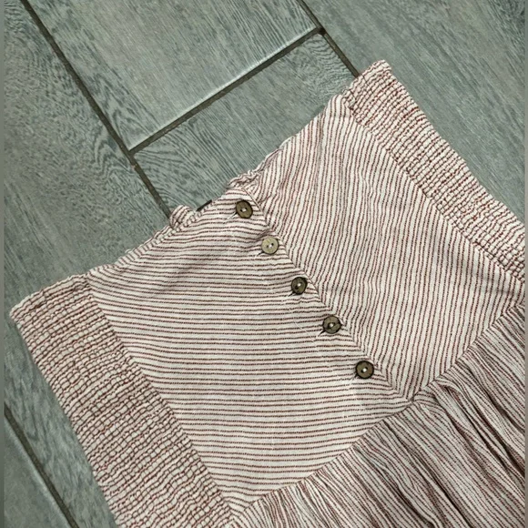 Free People Strapless Midi Stripped Dress Size XS - Picture 6 of 8